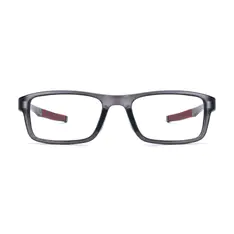 Rectangle Bright Gray/Wine Sport Eyeglasses
