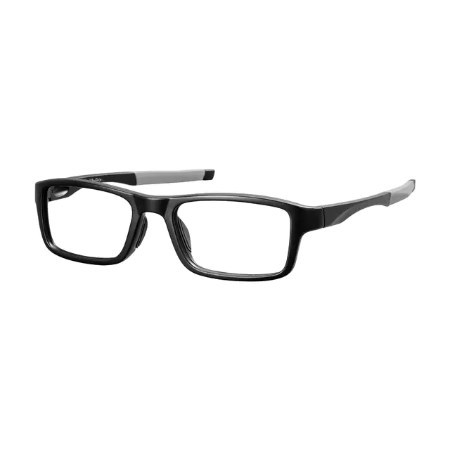 Rectangle Black/Gray Sport Eyeglasses