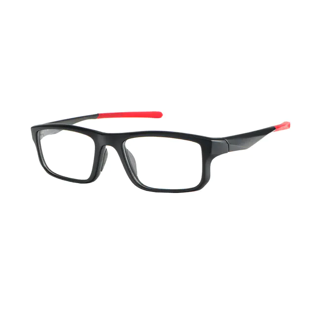 Rectangle Red Sport Eyeglasses