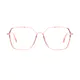 Square Transparent Pink Eyeglasses