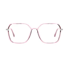 Square Transparent Purple Eyeglasses