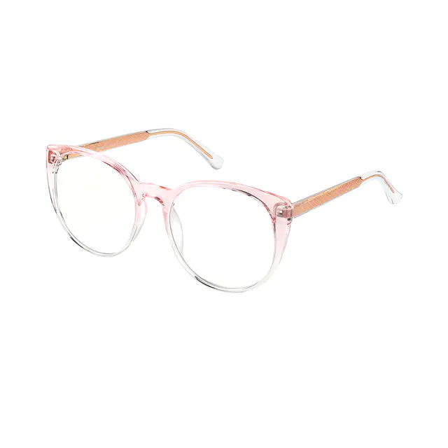 Oval Pink Eyeglasses