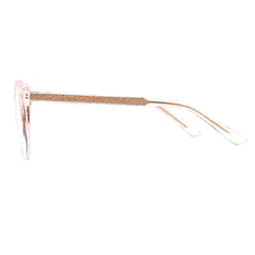 Oval Pink Eyeglasses