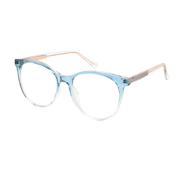  Round Gradient Blue Eyeglasses