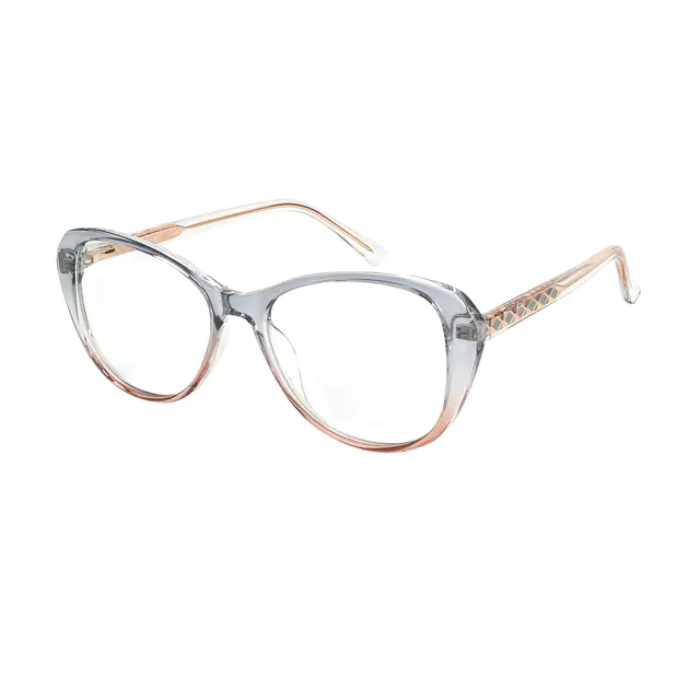 Oval Purple/ Pink Eyeglasses