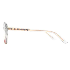 Oval Purple/ Pink Eyeglasses