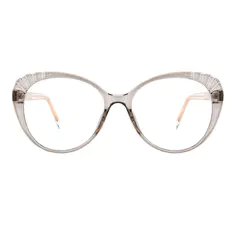 Oval Gray Eyeglasses
