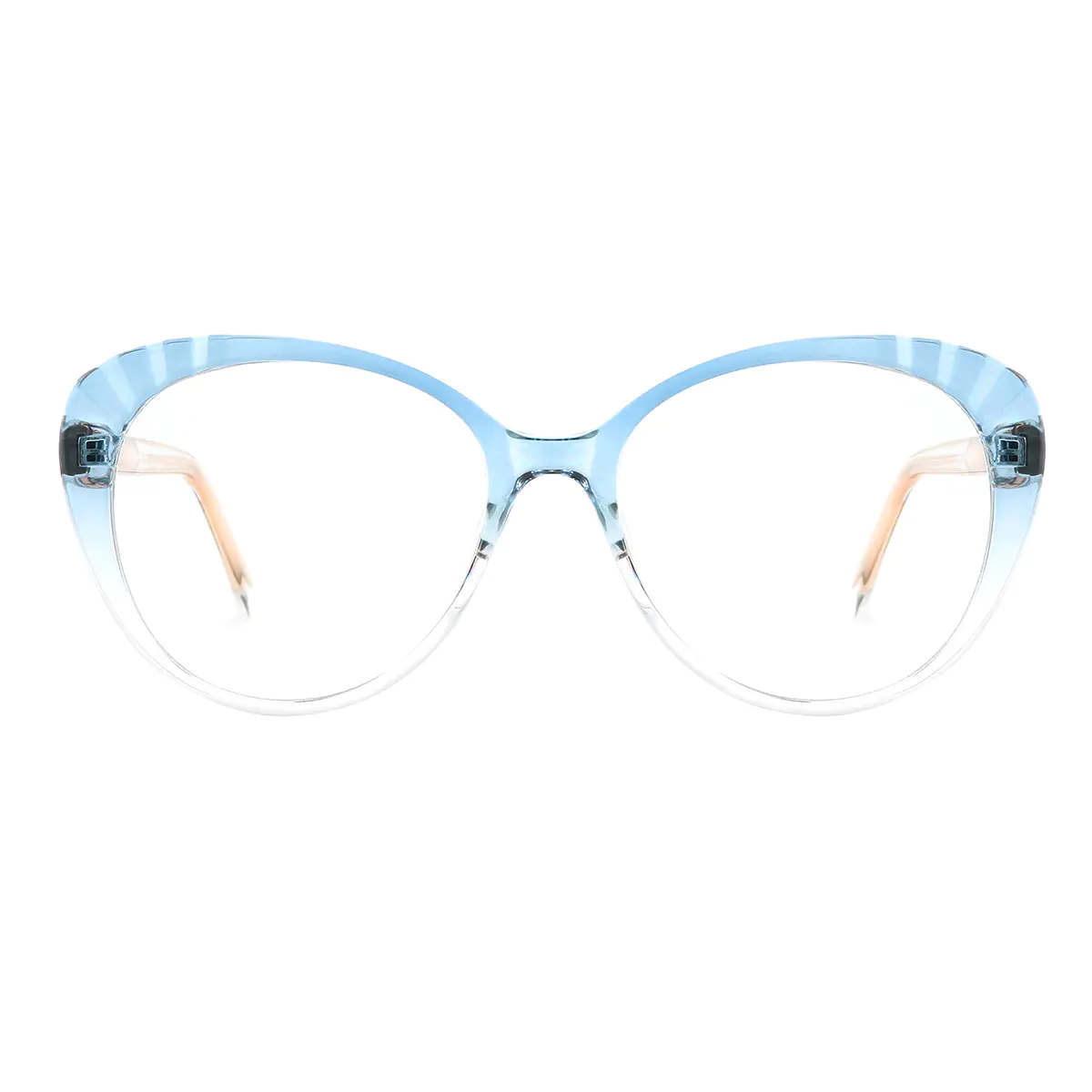 Oval Gradient Blue Eyeglasses