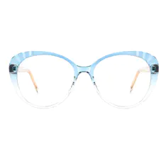 Oval Gradient Blue Eyeglasses