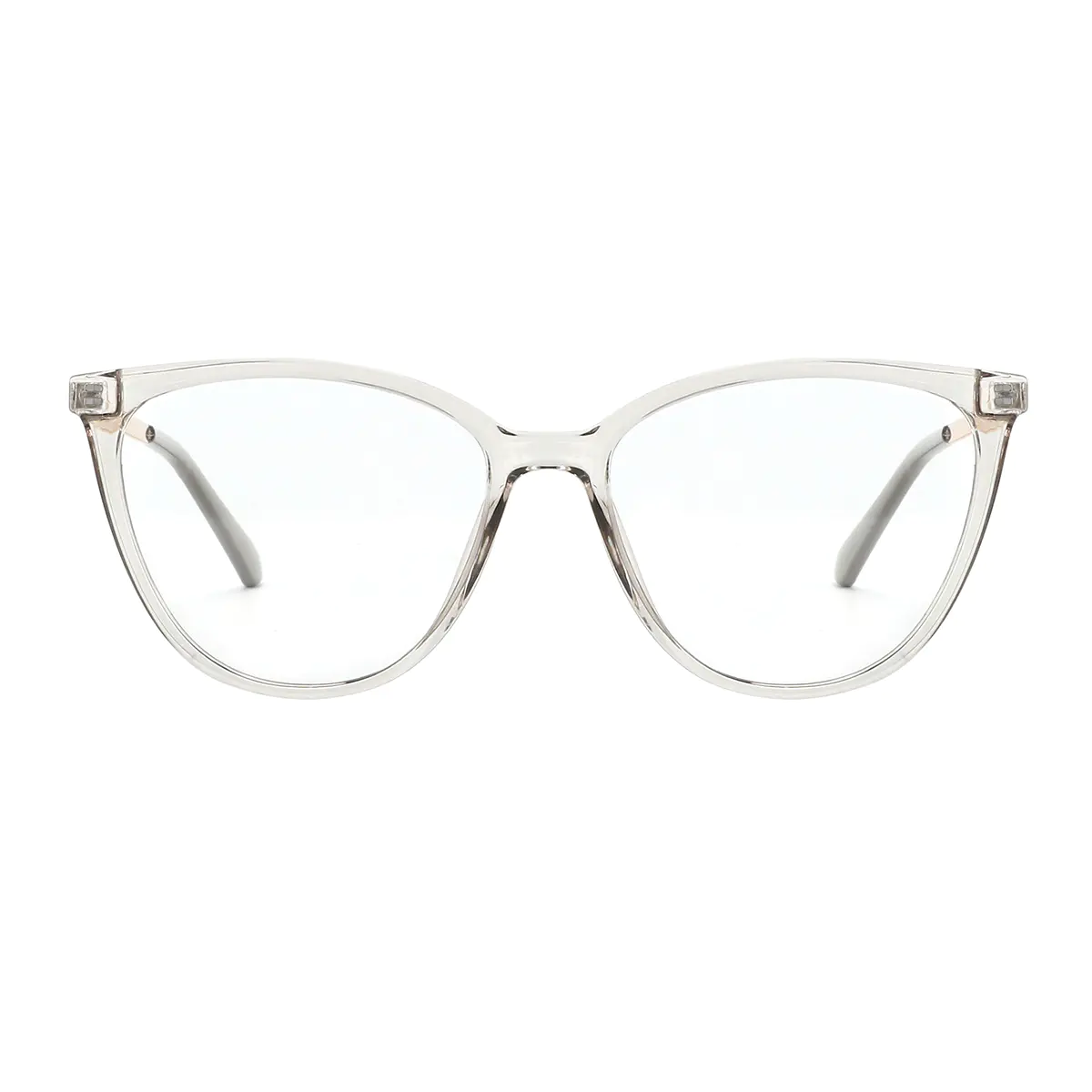 Cat-eye Transparent Gray Eyeglasses