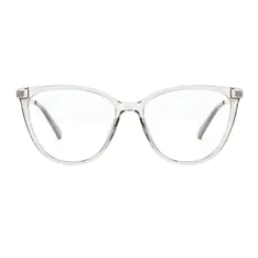 Cat-eye Transparent Gray Eyeglasses