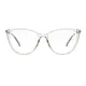 Cat-eye Transparent Gray Eyeglasses