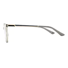 Cat-eye Transparent Gray Eyeglasses