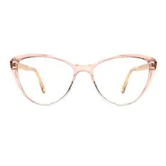 Cat-eye Transparent Pink Eyeglasses