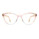 Cat-eye Transparent Pink Eyeglasses