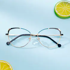 Cat-eye Gold Eyeglasses
