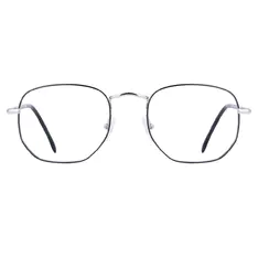 Square Black/Silver Eyeglasses