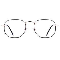 Square Black/Gold Eyeglasses