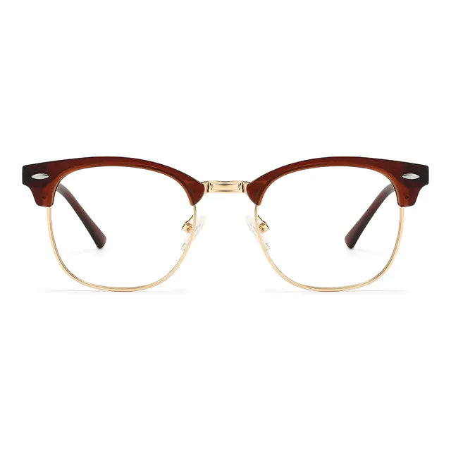 Browline Matte Brown Eyeglasses