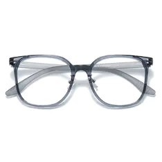 Square Gray Blue Eyeglasses