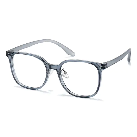 Square Gray Blue Eyeglasses