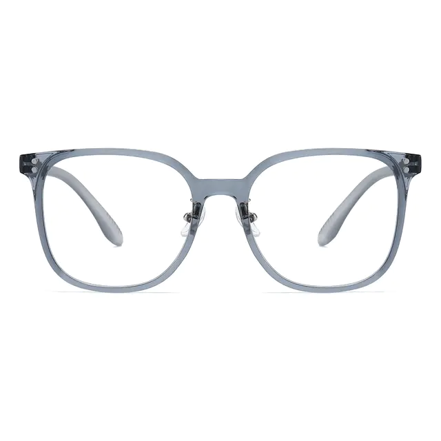 Square Gray Blue Eyeglasses