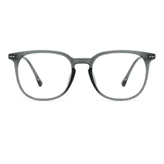 Square Transparent Gray Eyeglasses