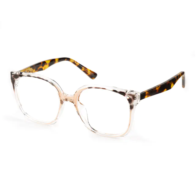 Square Beige/Tortoiseshell Eyeglasses