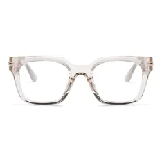 Square Transparent Taupe Eyeglasses