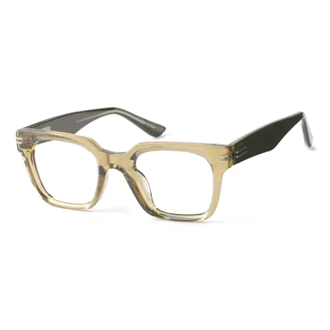 Square Olive Green Eyeglasses