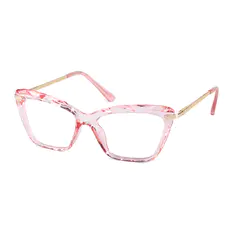 Cat-eye Transparent Pink Eyeglasses