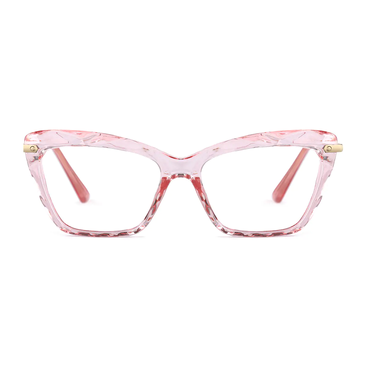 Cat-eye Transparent Pink Eyeglasses