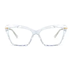 Cat-eye Transparent Blue Eyeglasses
