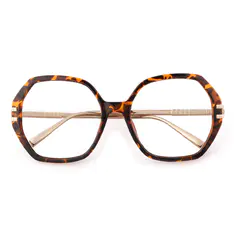Geometric Tortoiseshell Eyeglasses