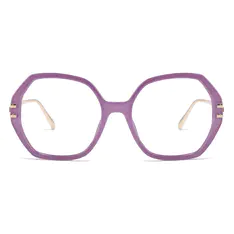 Geometric Purple Eyeglasses