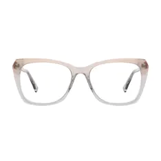 Square Transparent Brown/Gray Eyeglasses