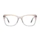 Square Transparent Brown/Gray Eyeglasses