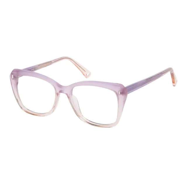 Square Gradient Purple/Clear Eyeglasses