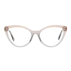 Cat-eye Transparent Brown/Gray Eyeglasses