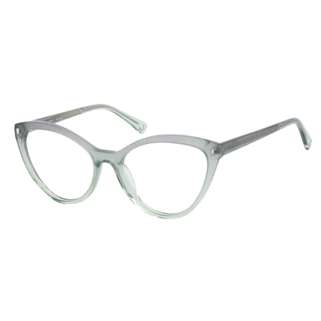 Cat-eye Gradient Gray/Green Eyeglasses