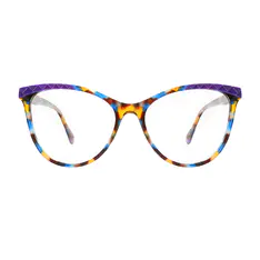 Cat-eye Blue/Yellow Eyeglasses