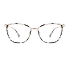 Square Transparent Gray/Black Eyeglasses