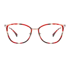 Square Red Eyeglasses