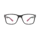 Rectangle Black/Red Sport Eyeglasses