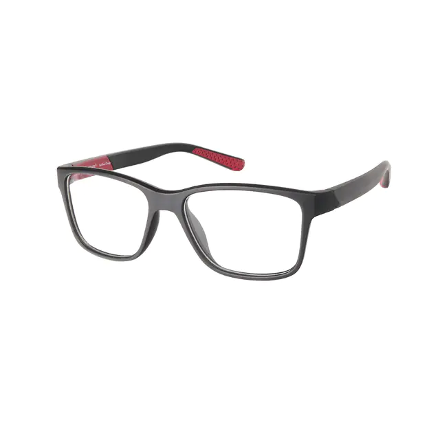 Rectangle Black/Red Sport Eyeglasses
