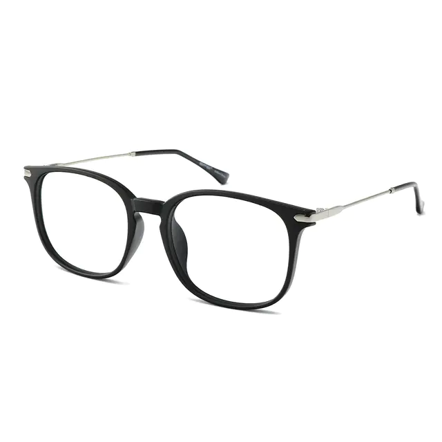 Square Black Clip-On Sunglasses