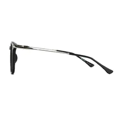 Square Black Clip-On Sunglasses