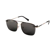 Square Black/Gold Clip-On Sunglasses