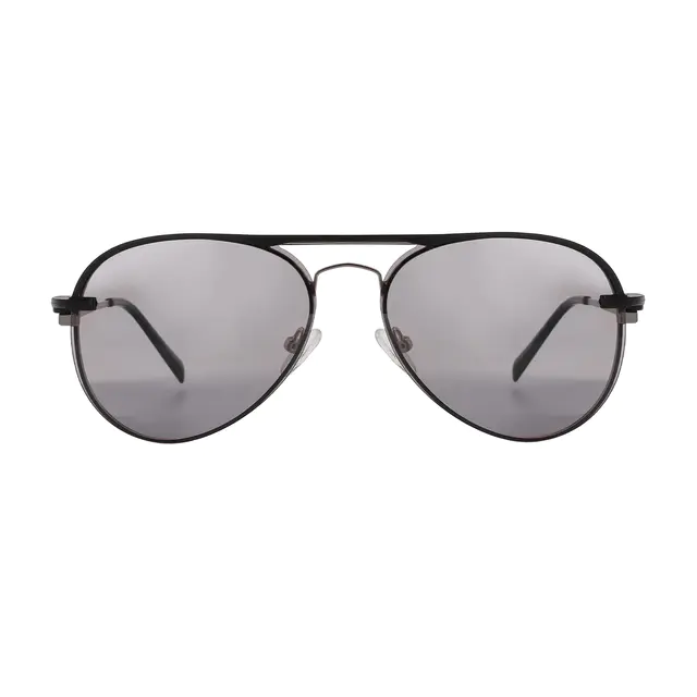 Aviator Gray Clip-On Sunglasses