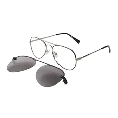 Aviator Gray Clip-On Sunglasses
